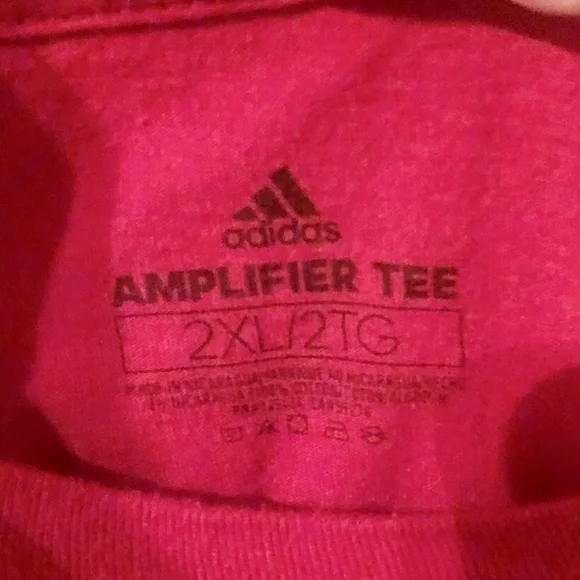 Nebraska CornHuskers Go Big Red Adidas Amplifier T Shirt Mens Size 2XL Red - Picture 3 of 3